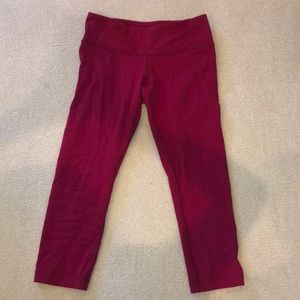 Lulu lemon half calf pink leggings